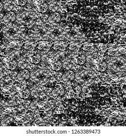 Vector grunge overlay texture. Black and white background