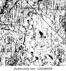 Vector grunge overlay texture. Black and white background