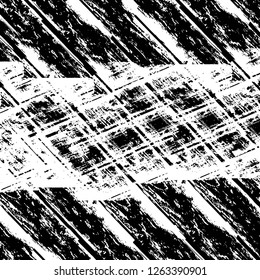 Vector grunge overlay texture. Black and white background