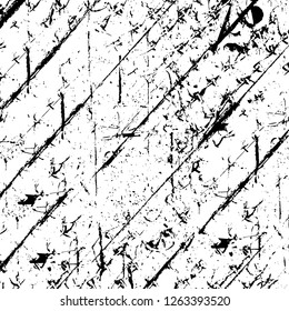 Vector grunge overlay texture. Black and white background