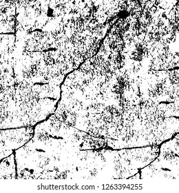 Vector grunge overlay texture. Black and white background