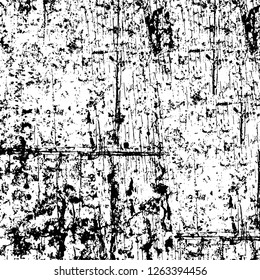 Vector grunge overlay texture. Black and white background