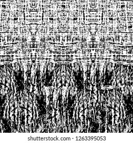 Vector grunge overlay texture. Black and white background