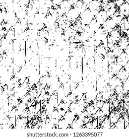 Vector grunge overlay texture. Black and white background