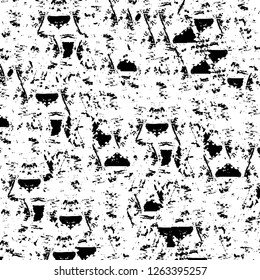 Vector grunge overlay texture. Black and white background