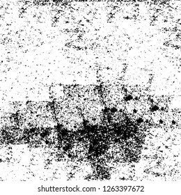 Vector grunge overlay texture. Black and white background