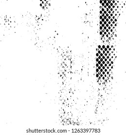 Vector grunge overlay texture. Black and white background
