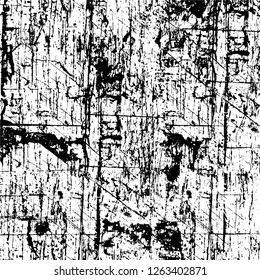Vector grunge overlay texture. Black and white background