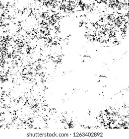 Vector grunge overlay texture. Black and white background
