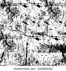Vector grunge overlay texture. Black and white background
