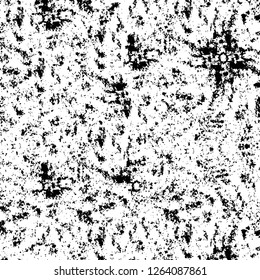 Vector grunge overlay texture. Black and white background. Abstract monochrome image includes a faded effect in dark tones
