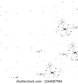 Vector grunge overlay texture. Black and white background. Abstract monochrome image includes a faded effect in dark tones