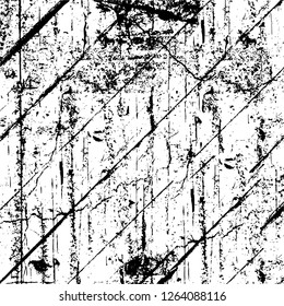 Vector grunge overlay texture. Black and white background. Abstract monochrome image includes a faded effect in dark tones