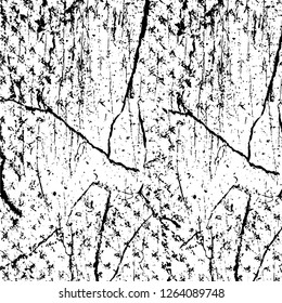 Vector grunge overlay texture. Black and white background. Abstract monochrome image includes a faded effect in dark tones