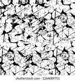 Vector grunge overlay texture. Black and white background. Abstract monochrome image includes a faded effect in dark tones