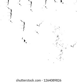 Vector grunge overlay texture. Black and white background. Abstract monochrome image includes a faded effect in dark tones