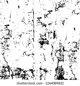 Vector grunge overlay texture. Black and white background. Abstract monochrome image includes a faded effect in dark tones