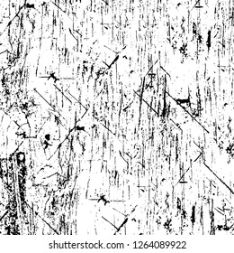 Vector grunge overlay texture. Black and white background. Abstract monochrome image includes a faded effect in dark tones