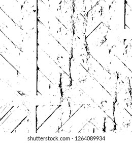 Vector grunge overlay texture. Black and white background. Abstract monochrome image includes a faded effect in dark tones