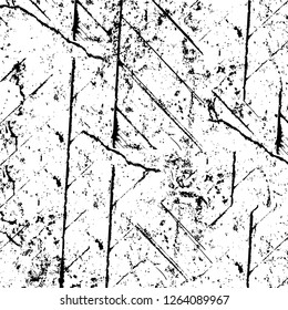 Vector grunge overlay texture. Black and white background. Abstract monochrome image includes a faded effect in dark tones