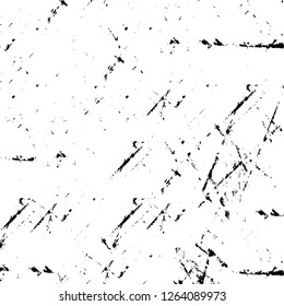 Vector grunge overlay texture. Black and white background. Abstract monochrome image includes a faded effect in dark tones