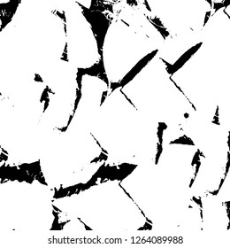 Vector grunge overlay texture. Black and white background. Abstract monochrome image includes a faded effect in dark tones