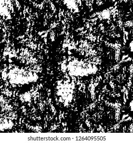 Vector grunge overlay texture. Black and white background. Abstract monochrome image includes a faded effect in dark tones