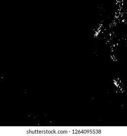 Vector grunge overlay texture. Black and white background. Abstract monochrome image includes a faded effect in dark tones