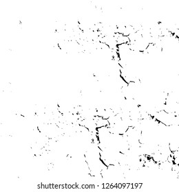 Vector grunge overlay texture. Black and white background. Abstract monochrome image includes a faded effect in dark tones