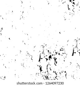 Vector grunge overlay texture. Black and white background. Abstract monochrome image includes a faded effect in dark tones
