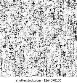 Vector grunge overlay texture. Black and white background. Abstract monochrome image includes a faded effect in dark tones