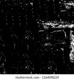 Vector grunge overlay texture. Black and white background. Abstract monochrome image includes a faded effect in dark tones