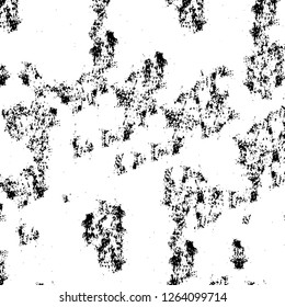 Vector grunge overlay texture. Black and white background. Abstract monochrome image includes a faded effect in dark tones