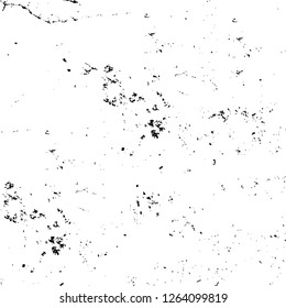 Vector grunge overlay texture. Black and white background. Abstract monochrome image includes a faded effect in dark tones