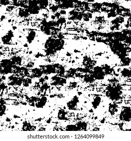 Vector grunge overlay texture. Black and white background. Abstract monochrome image includes a faded effect in dark tones