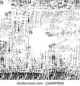 Vector grunge overlay texture. Black and white background. Abstract monochrome image includes a faded effect in dark tones