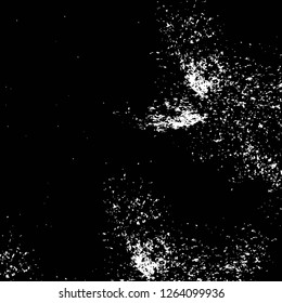 Vector grunge overlay texture. Black and white background. Abstract monochrome image includes a faded effect in dark tones