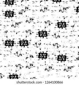 Vector grunge overlay texture. Black and white background. Abstract monochrome image includes a faded effect in dark tones