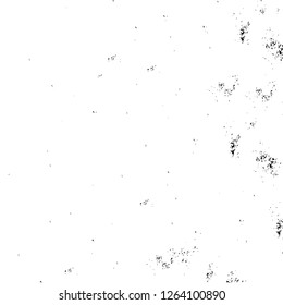 Vector grunge overlay texture. Black and white background. Abstract monochrome image includes a faded effect in dark tones