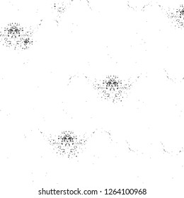 Vector grunge overlay texture. Black and white background. Abstract monochrome image includes a faded effect in dark tones