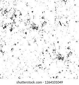 Vector grunge overlay texture. Black and white background. Abstract monochrome image includes a faded effect in dark tones