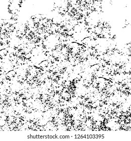 Vector grunge overlay texture. Black and white background. Abstract monochrome image includes a faded effect in dark tones