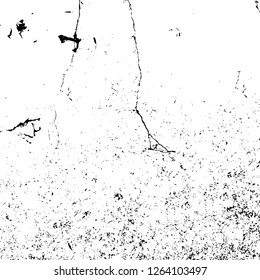 Vector grunge overlay texture. Black and white background. Abstract monochrome image includes a faded effect in dark tones