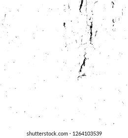 Vector grunge overlay texture. Black and white background. Abstract monochrome image includes a faded effect in dark tones