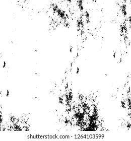Vector grunge overlay texture. Black and white background. Abstract monochrome image includes a faded effect in dark tones