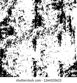 Vector grunge overlay texture. Black and white background. Abstract monochrome image includes a faded effect in dark tones