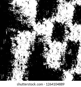 Vector grunge overlay texture. Black and white background. Abstract monochrome image includes a faded effect in dark tones