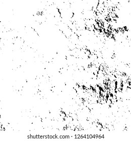Vector grunge overlay texture. Black and white background. Abstract monochrome image includes a faded effect in dark tones
