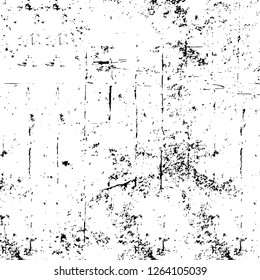 Vector grunge overlay texture. Black and white background. Abstract monochrome image includes a faded effect in dark tones