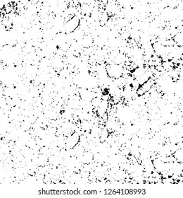 Vector grunge overlay texture. Black and white background. Abstract monochrome image includes a faded effect in dark tones